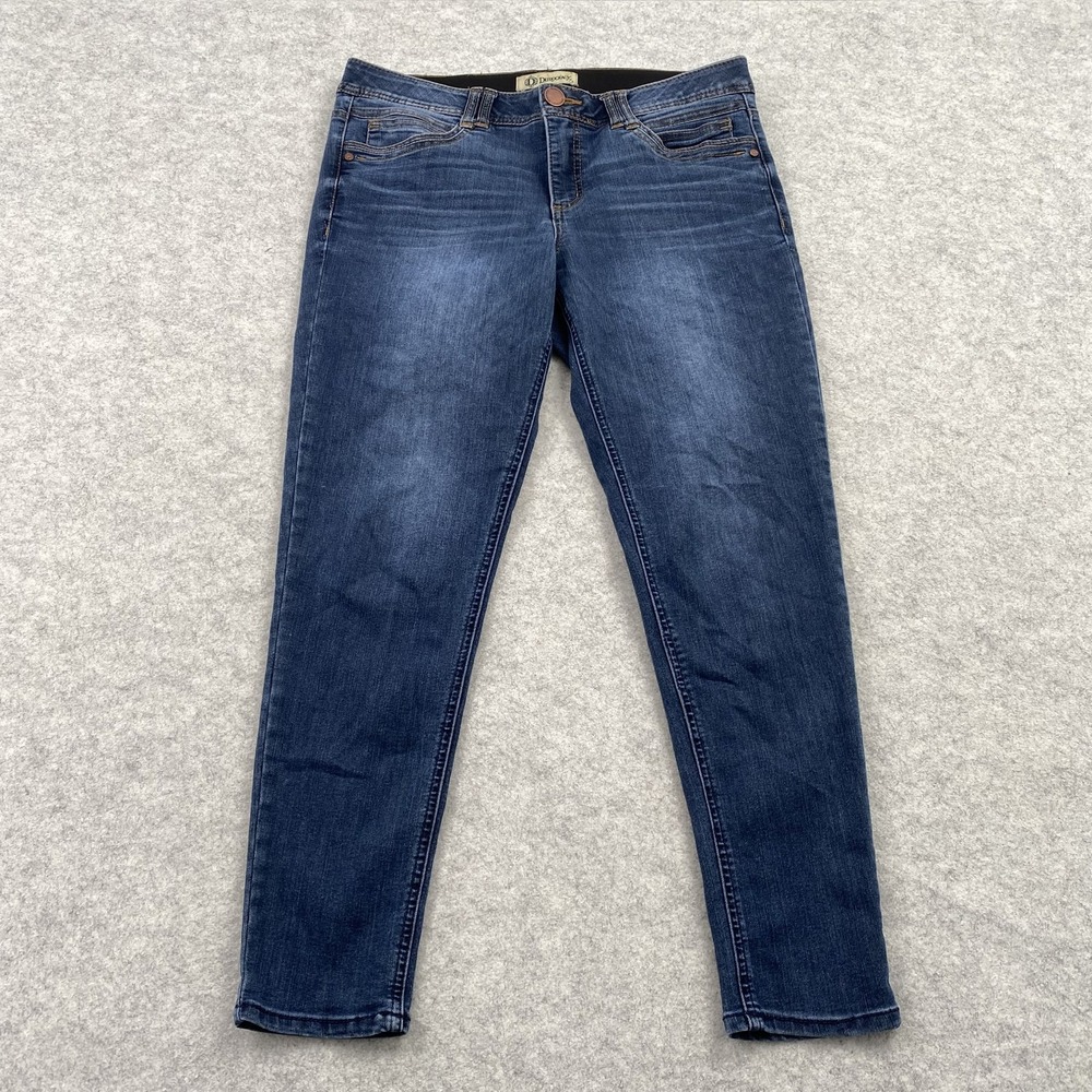 Democracy Ab Technology Jeans Womens 12 (34x27) Blue Med Wash Skinny Stretch
